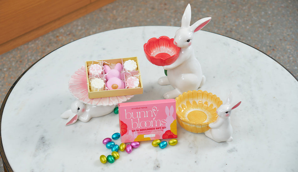 easter ceramics and bath fizzers