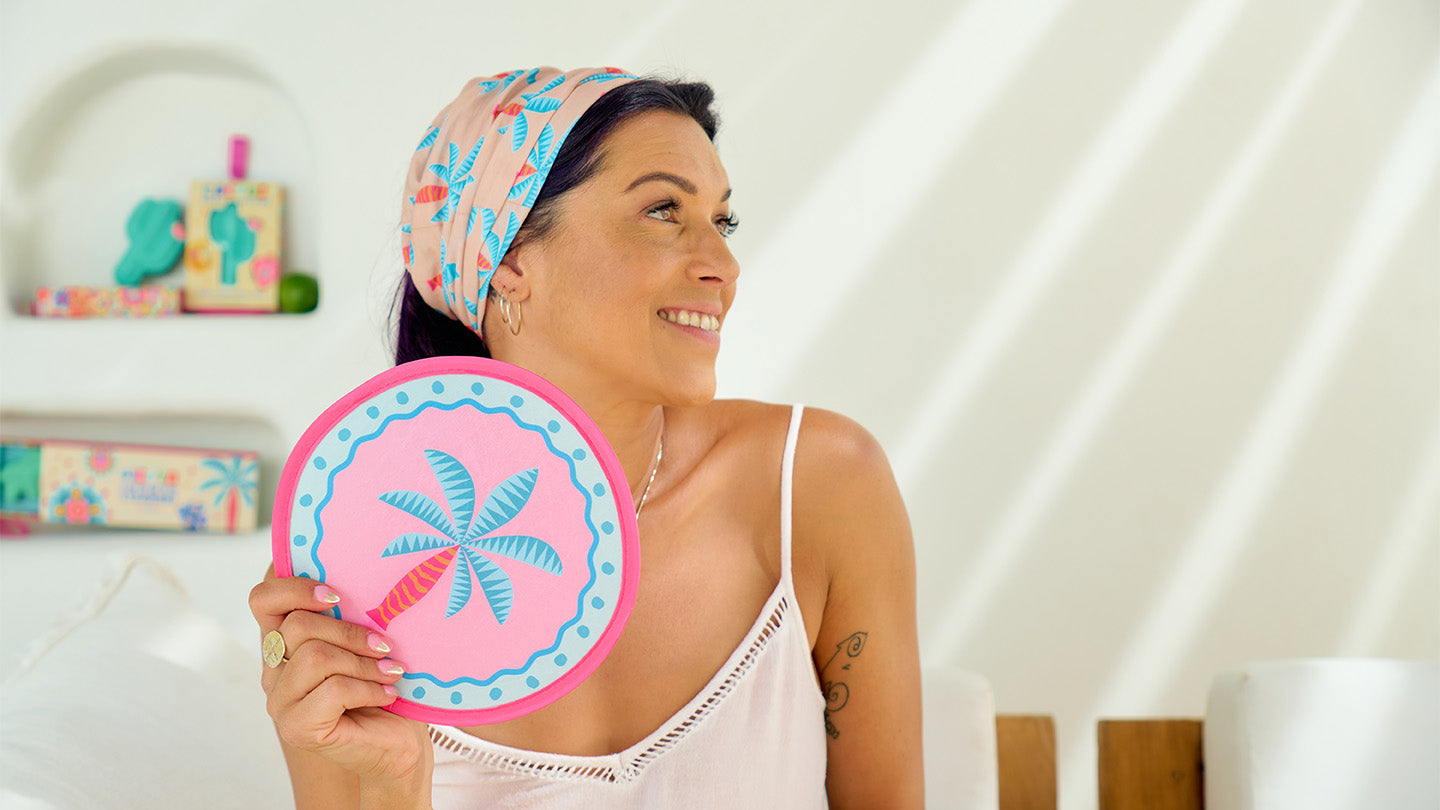 magpie floral happywrap and twist fan
