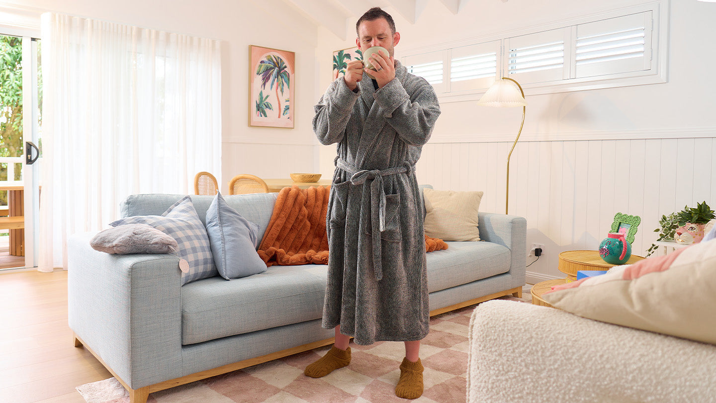 Mens Bath Robe and slippers