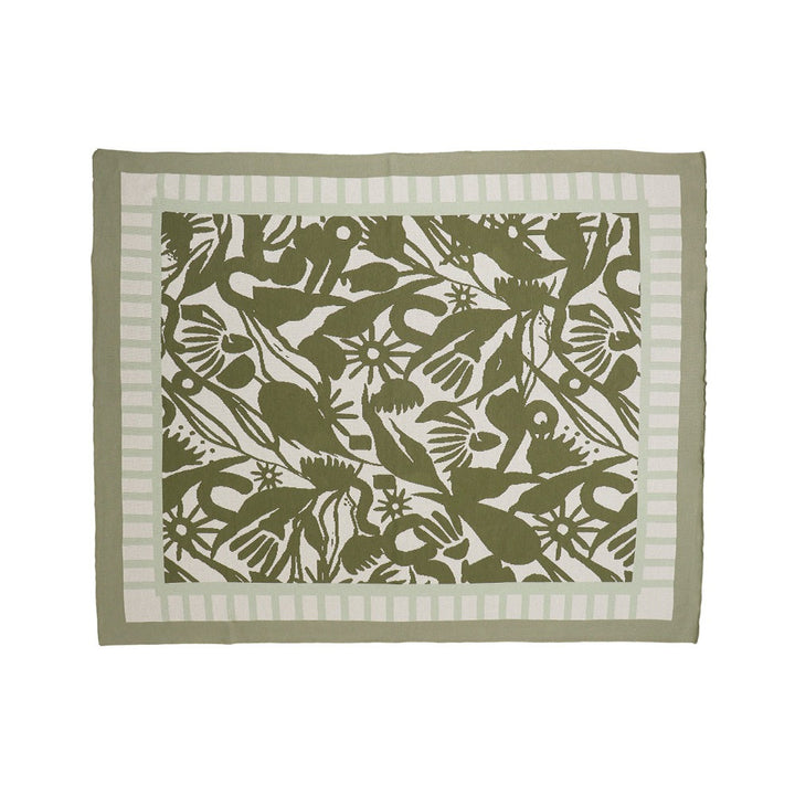 abstract gum cotton throw
