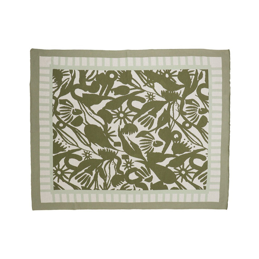 abstract gum cotton throw