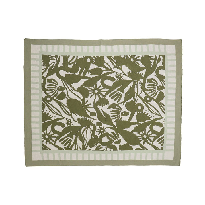 abstract gum cotton throw