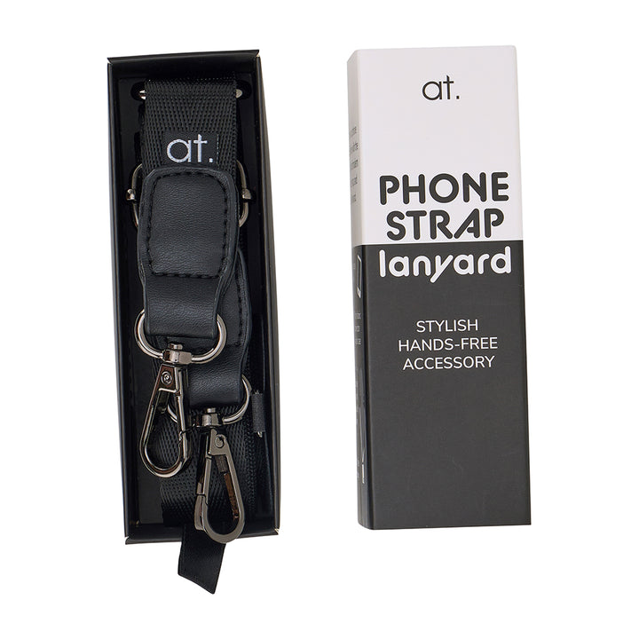 At Phone Strap Lanyard - Black