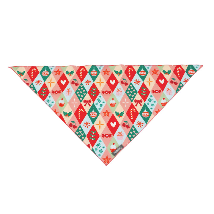 Hot Dog - Bandana - Cotton - Christmas Harlequin
