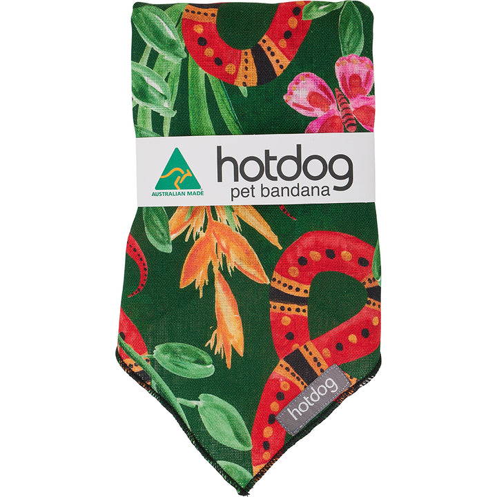 Hot Dog - Bandana - Linen - Jungle Snake