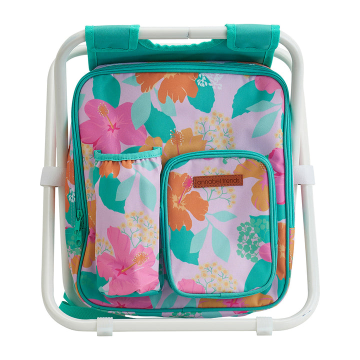 picnic cooler chair - hibiscus