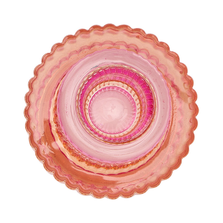 Jewel Candle Holder Large - Orange