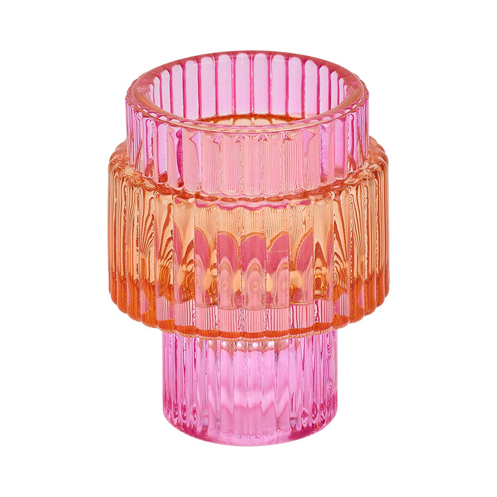 Jewel Candle Holder Large - Orange