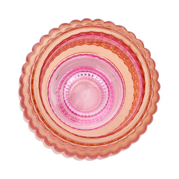 Jewel Candle Holder Large - Orange