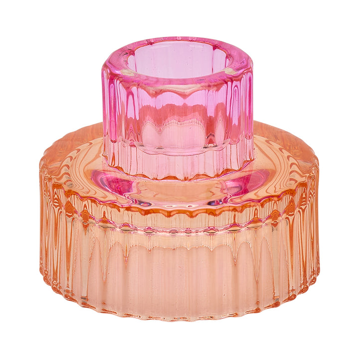 Jewel Candle Holder Small -Orange