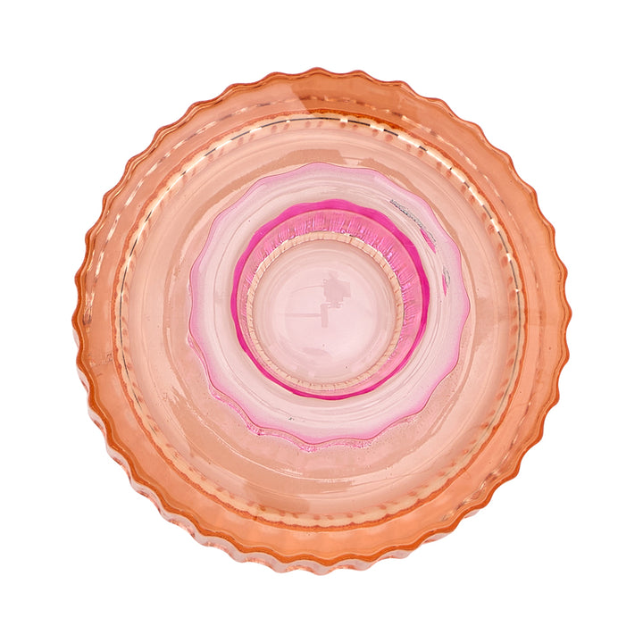 Jewel Candle Holder Small -Orange