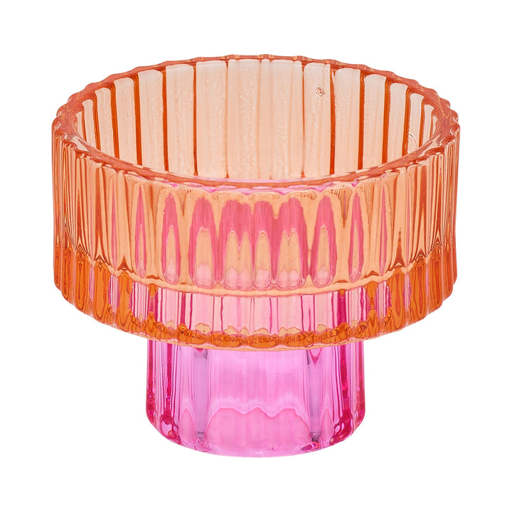 Jewel Candle Holder Small -Orange
