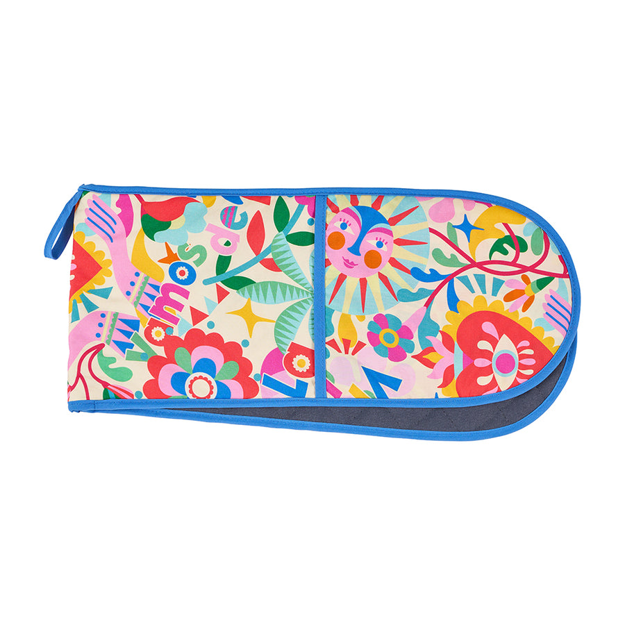 Annabel Trends Cotton Double Oven Mitt in Fiesta design by Rachel Lee