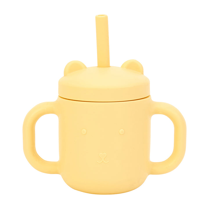 Silicone Sippi bear cup lemon