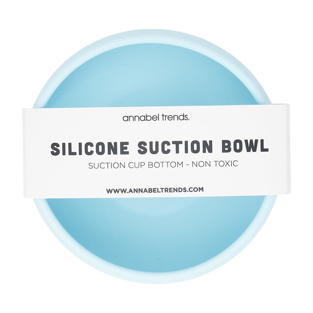 Silicone Suction bowl iced blue