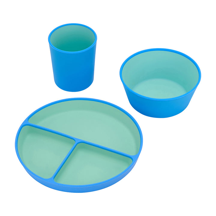 Silicone Two Tone dinner set - Blue