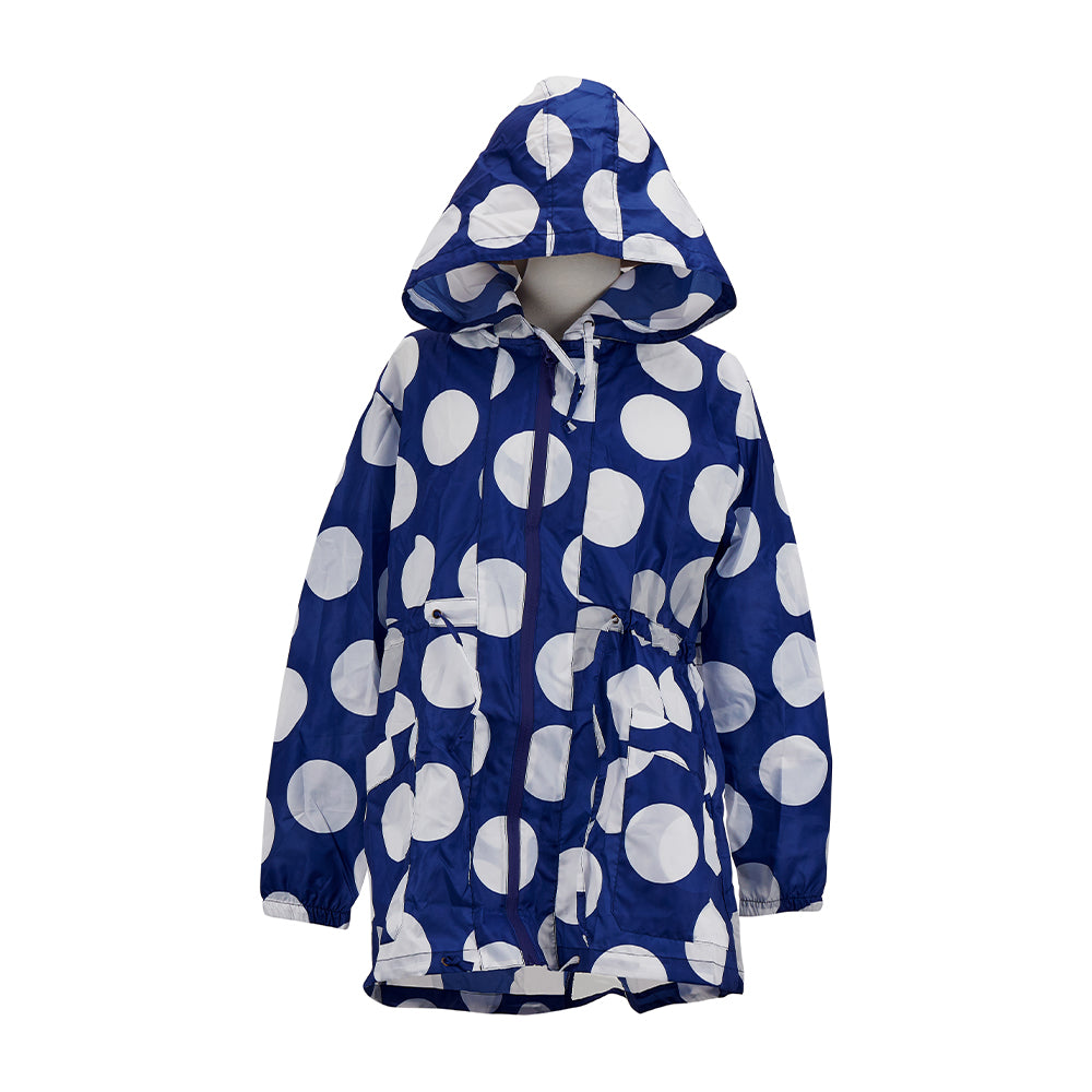 Spray Jacket Navy Spot – Annabel Trends