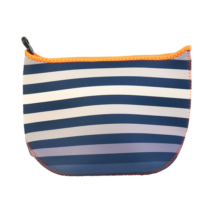 Neoprene wet pack for toiletries - gradient stripe design