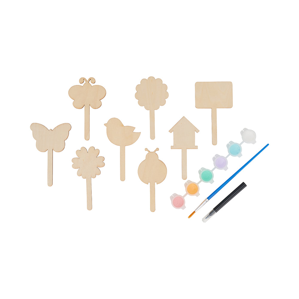 Kids garden plant label kit