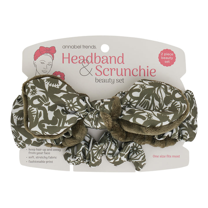 Headband and scrunchie set - Abstract gum