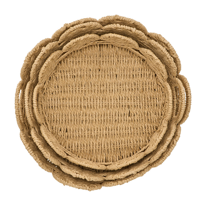 Papier Woven Tray Set - Natural