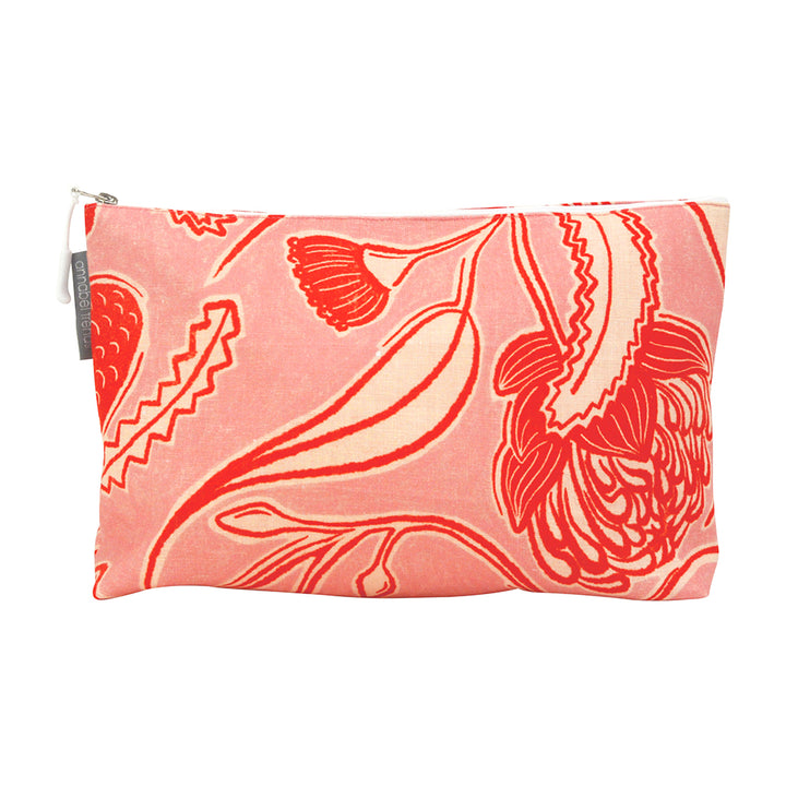 Cosmetic Bag - Linen -  Large - Trailing Natives