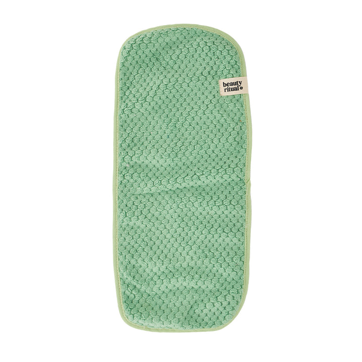 Waffle Microfibre Makeup Remover cloths - moss
