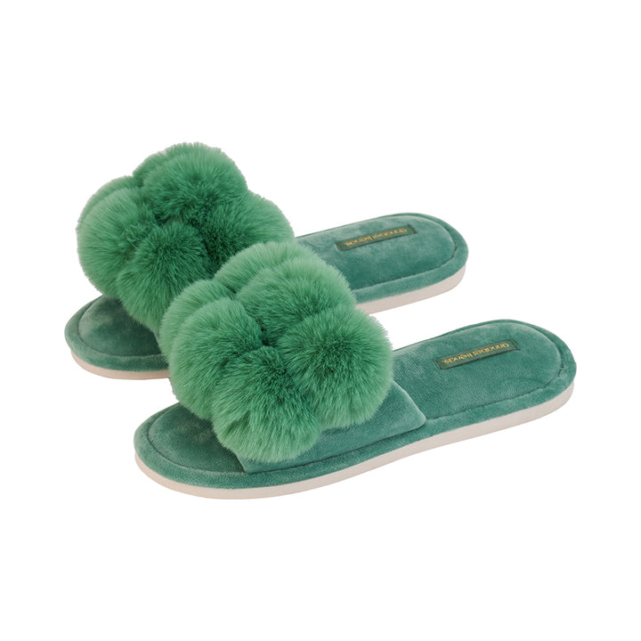 Pom Pom Slipper - Cosy Luxe - Spearmint