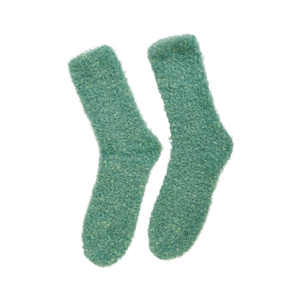 Short Fuzzy socks - dark sage