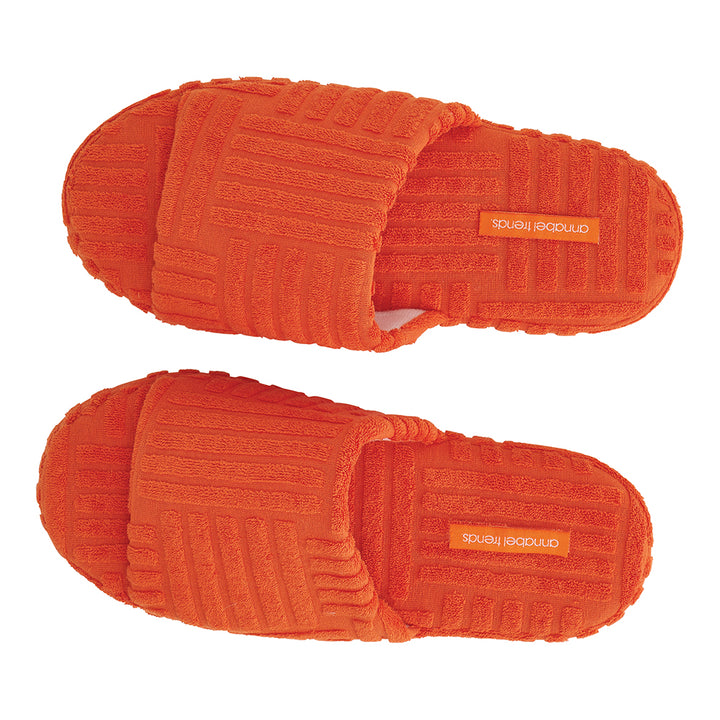 Terry Slide Slippers - Orange