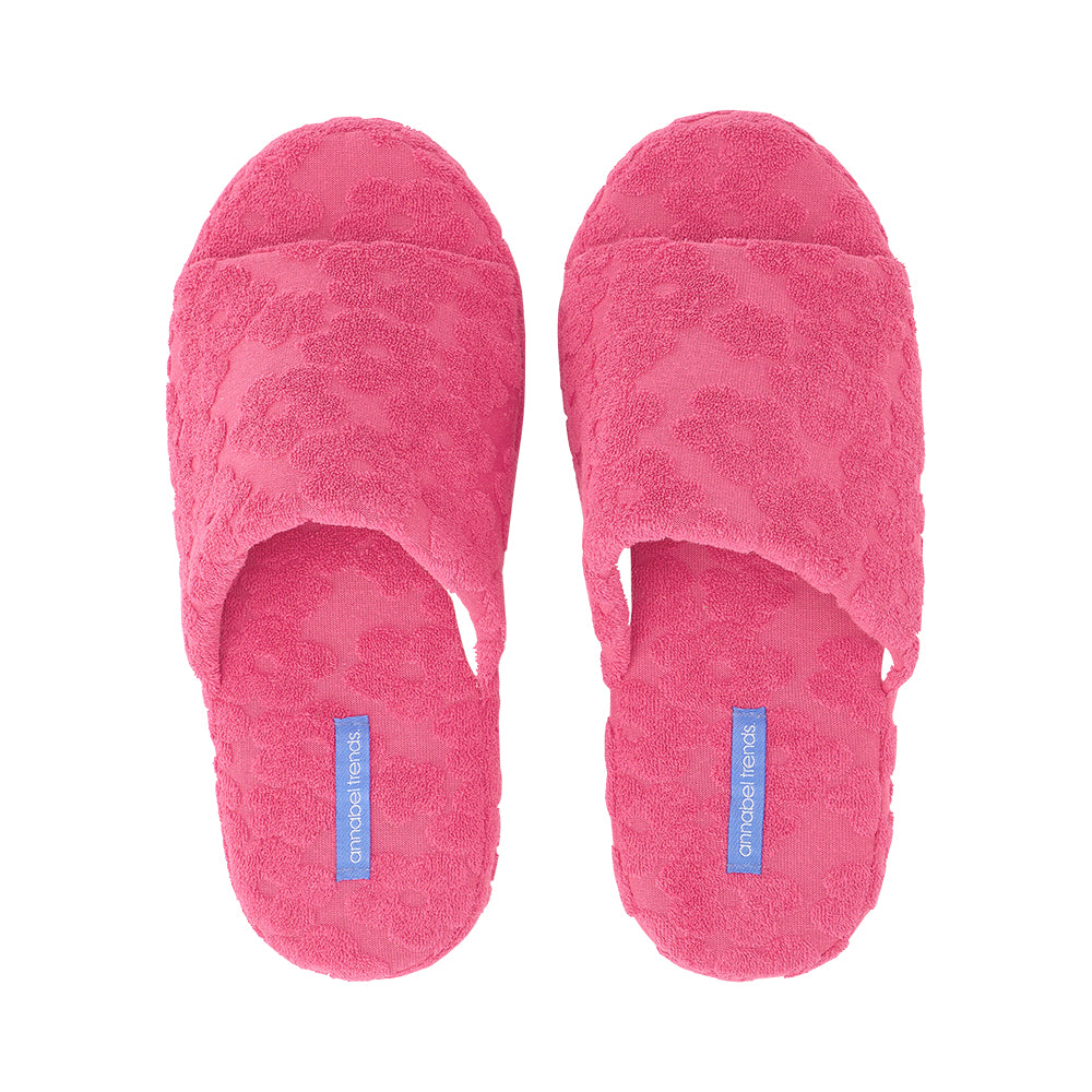 Terry Slide Slippers Flower Pink – Annabel Trends