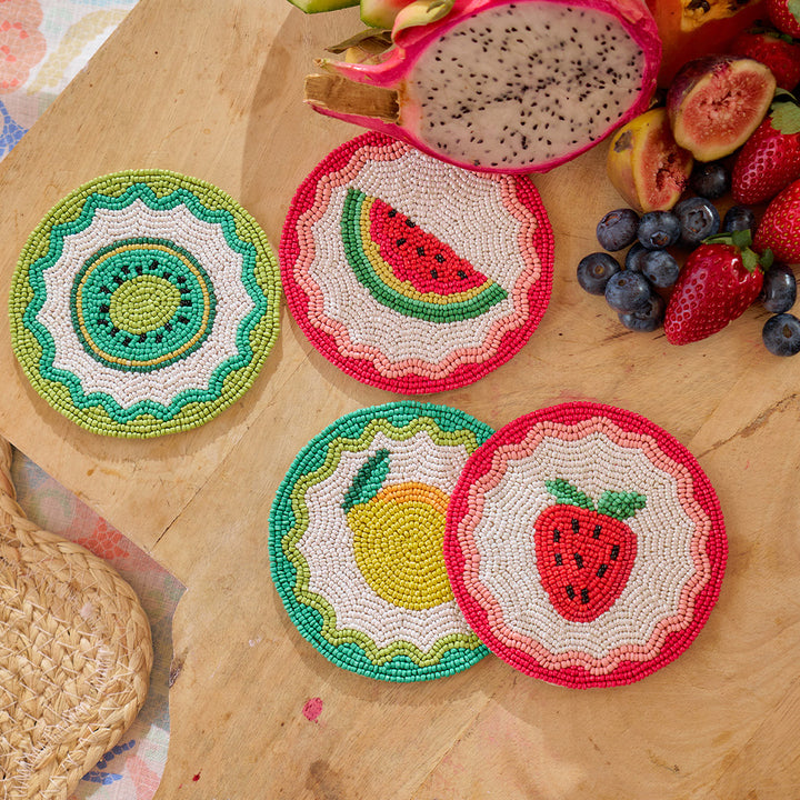 Annabel Trends - Beaded Coaster - Fruity - Tropicana -
