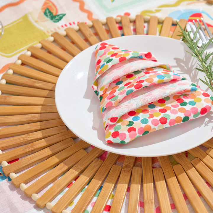 Annabel Trends - Bamboo Placemat - Confetti napkin