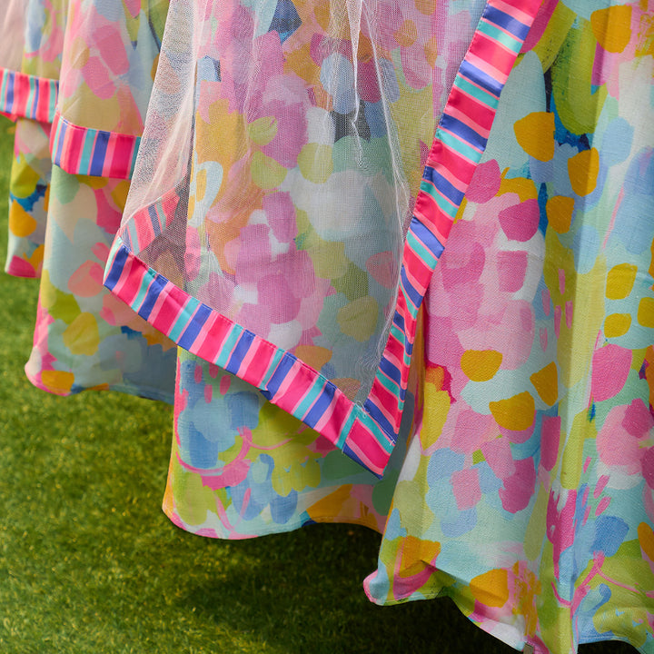 Annabel Trends - Buzz Off Food Cover - fly cover - Stripe - good vibes round table cloth