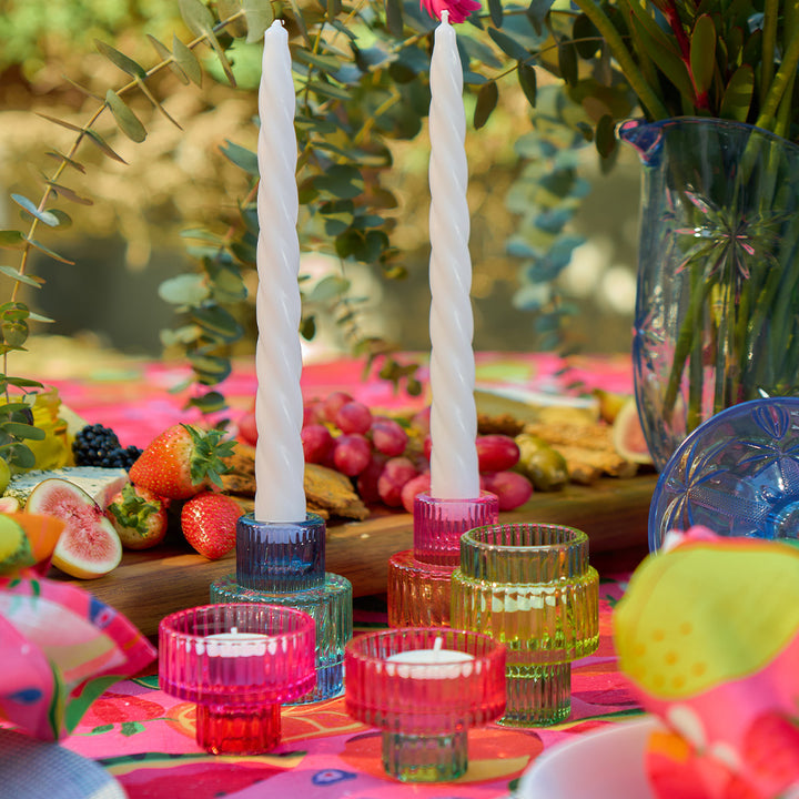 Annabel Trends - Jewel Candle Holder - pink - green - blue - orange - fruity