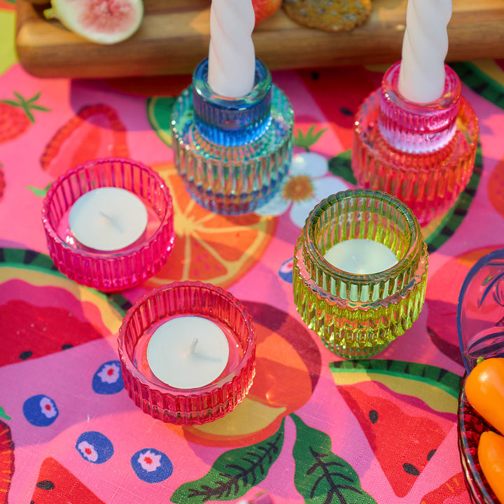 Annabel Trends - Jewel Candle Holder - pink - green - blue - orange - fruity