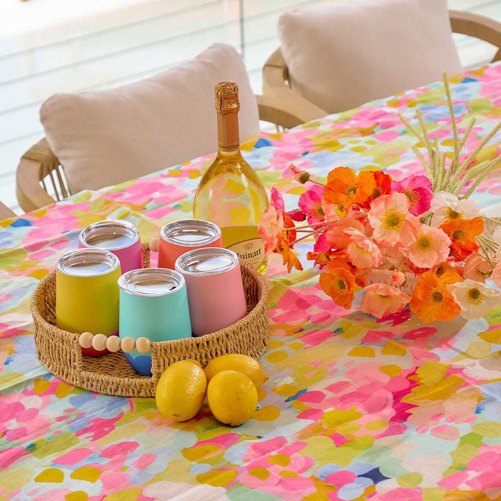 Annabel Trends - Papier Woven Tray - Beaded - Home Decor - Good Vibes