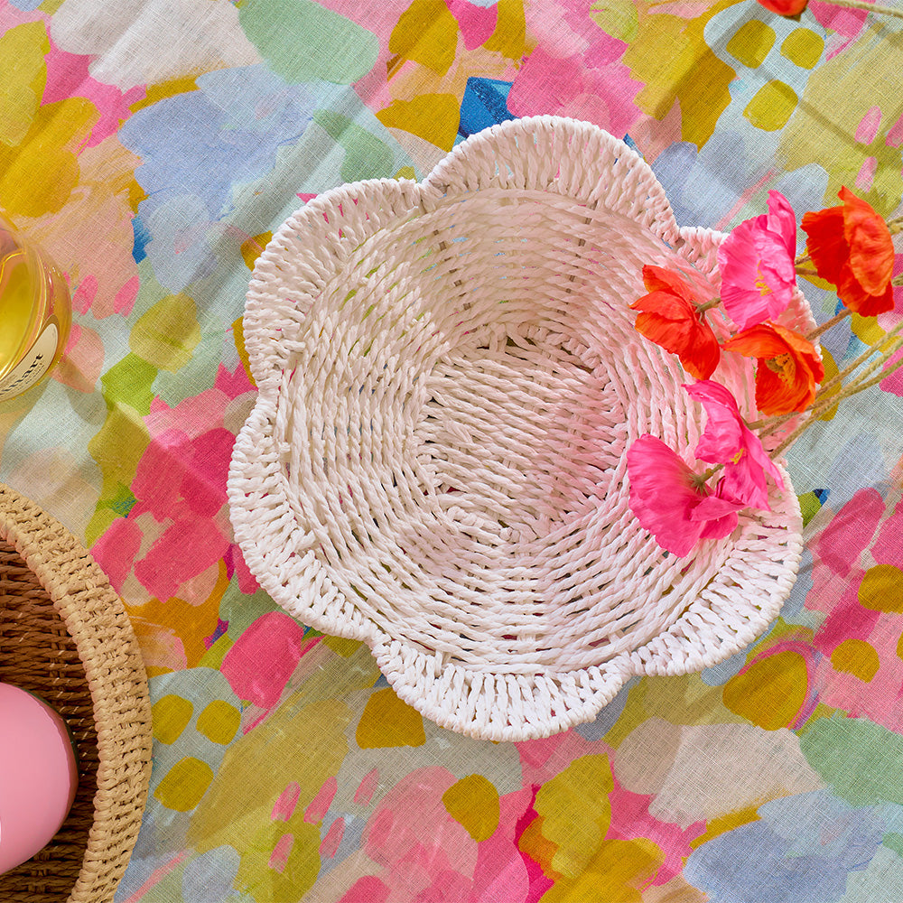 Annabel Trends - Papier Woven Bowl - Home Decor - Good Vibes - Tablecloth