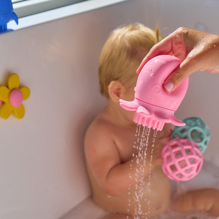 Annabel Trends - Bath Toys - Rocket - Silicone Bath Brush - waterplay - squid - octopus