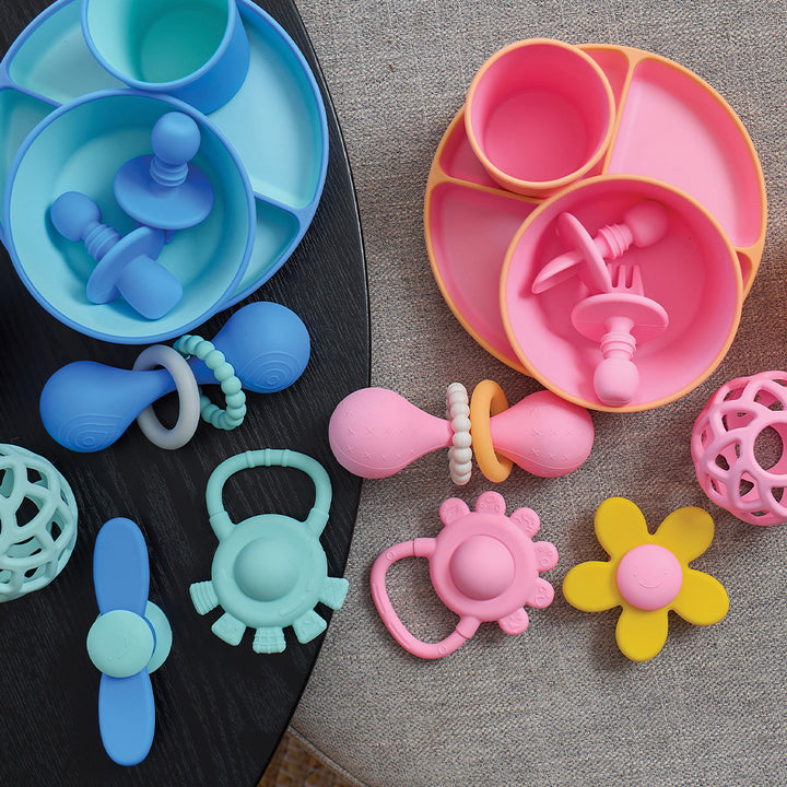 Annabel Trends - Silicone Rattles - Dumbbell Rattle - mini Chubby bubby