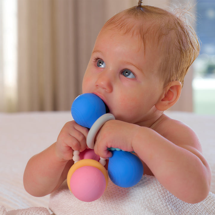 Annabel Trends - Silicone Rattles - Dumbbell Rattle - mini Chubby bubby