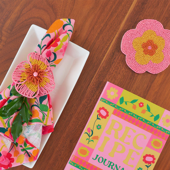 Beaded Napkin Ring - Flower