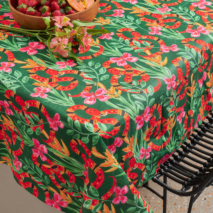 Tablecloth - Linen - Jungle Snake - Large 138cm x 300cm