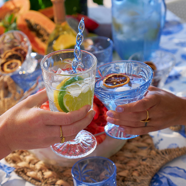 Goblet Glass Set - Palm Tree