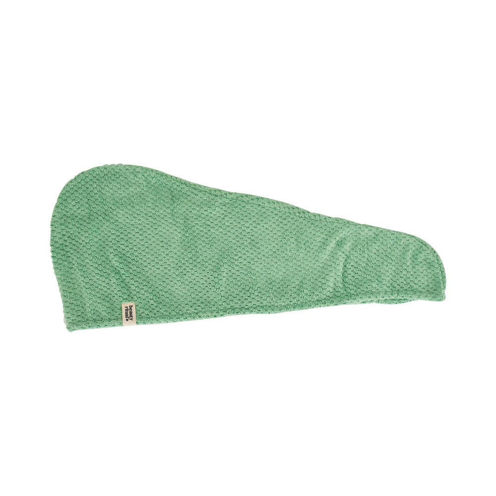 Beauty Ritual Waffle Hair turban Towel - moss