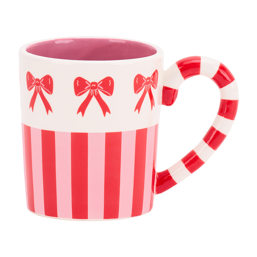 Annabel Trends Bow and stripe mug