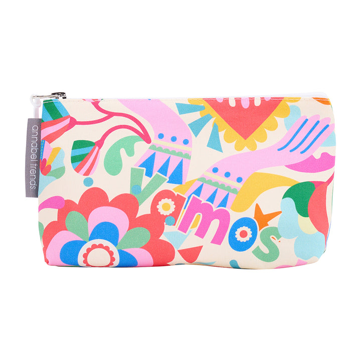 Annabel Trends Cotton Small Cosmetic Bag in Fiesta design by Rachel Lee