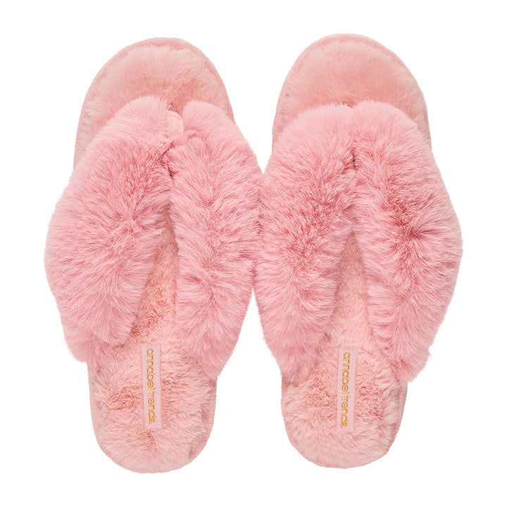 Cosy Luxe Slipper Thongs in Pink Lemonade