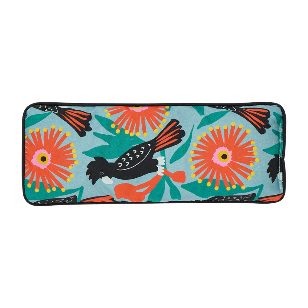 Annabel Trends Cotton Eye rest pillow in Black Cockatoo print