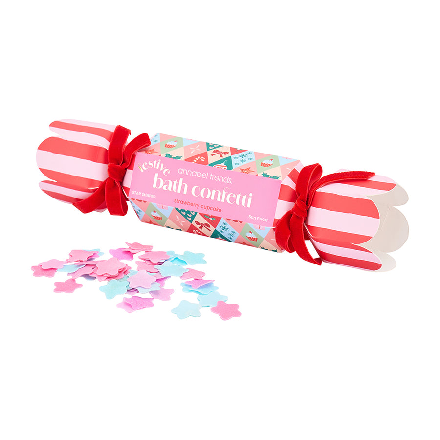 Annabel Trends Festive Bon bon Bath confetti - Strawberry Cupcake scented